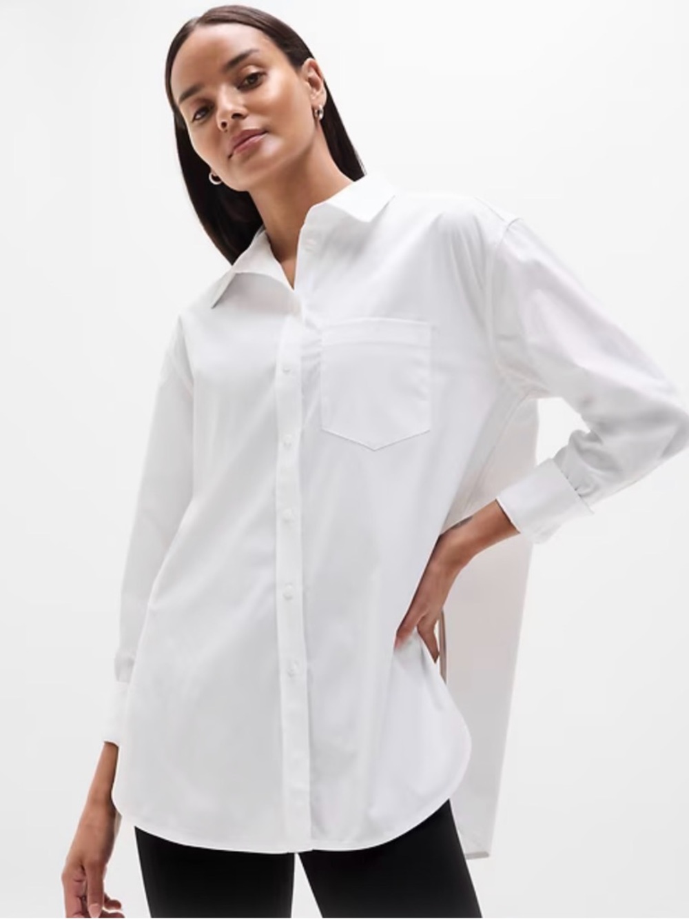 Athleta Midday Oversized Poplin Shirt